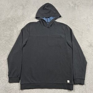 Marine Layer Hoodie Mens Medium Weekend Sport Waffle Gray Pullover Pocket